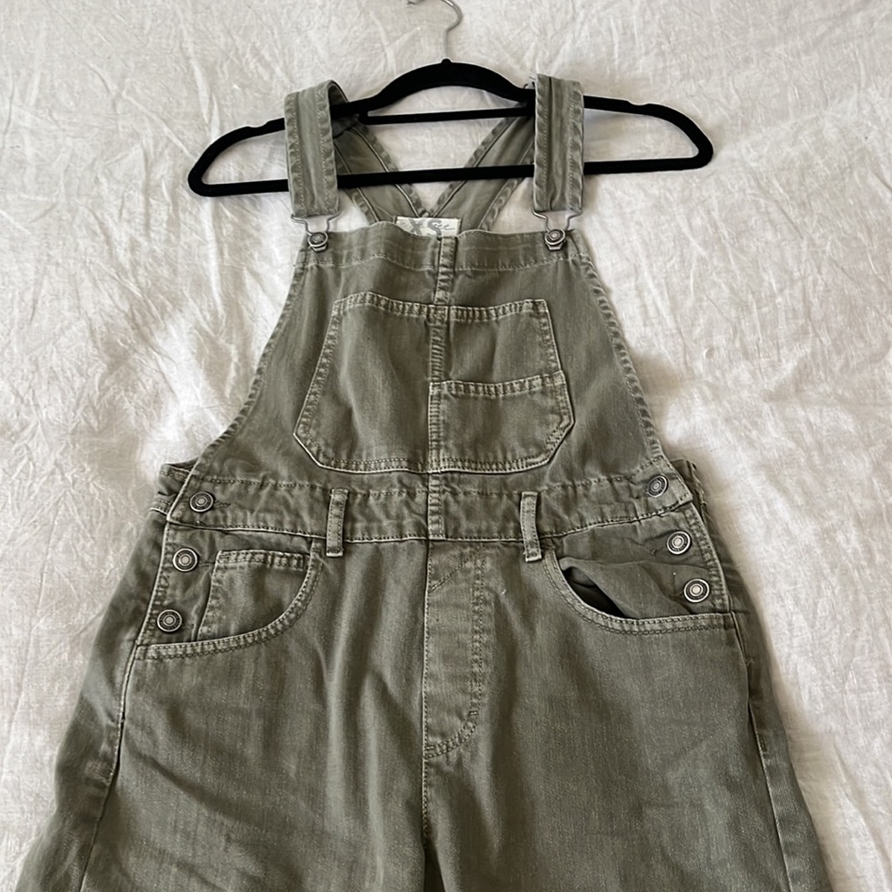 Free people we the free ziggy denim overalls xs green